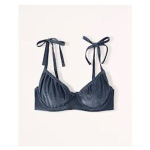Abercrombie & Fitch Shimmer Tie-Strap Underwire Bikini Top